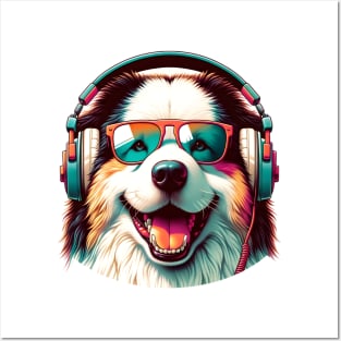 Slovensky Cuvac Smiling DJ with Headphones and Sunglasses Posters and Art